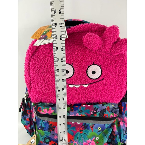 Backpack Ugly Dolls Pink Multicolor Measures 17x14" Halfway School Zipper - Picture 2 of 8